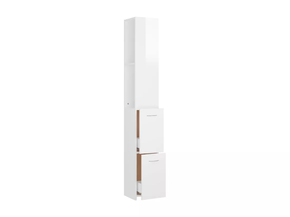 Colonne de salle de bain Blanc brillant 25x25x170