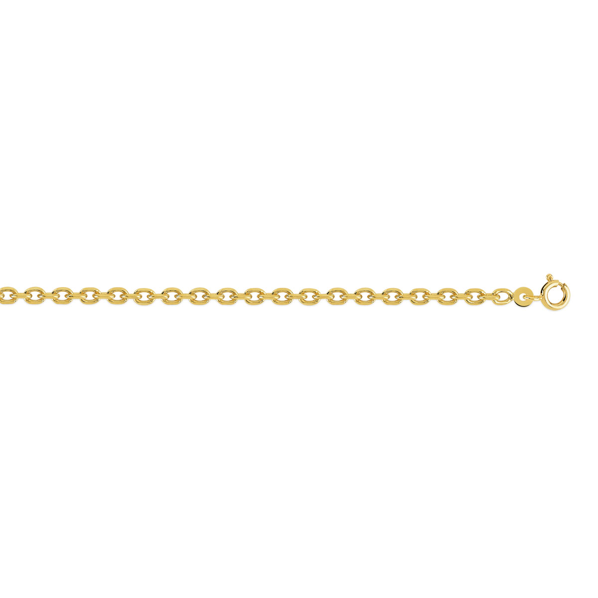 Chaine plaqué or maille forçat 55 cm