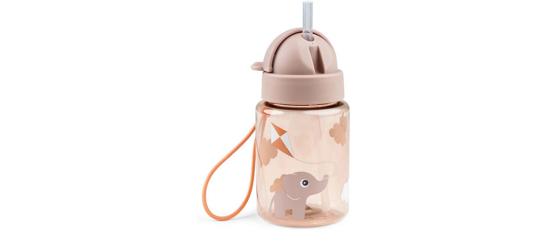Lunchbox mit Strohhlamflasche RosaSnack- und Lunchbox