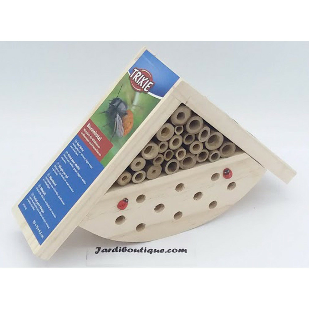 Hôtel pour abeille en bois 25 × 15 × 6,5 cm