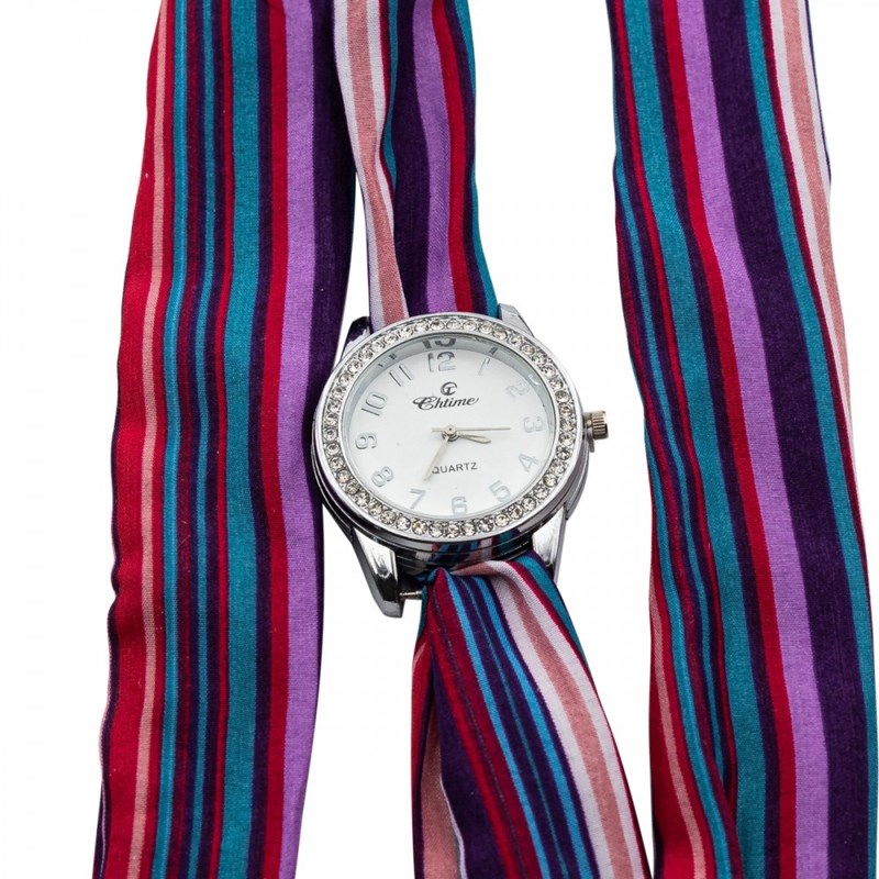 Montre Femme CHTIME bracelet Tissu Rose