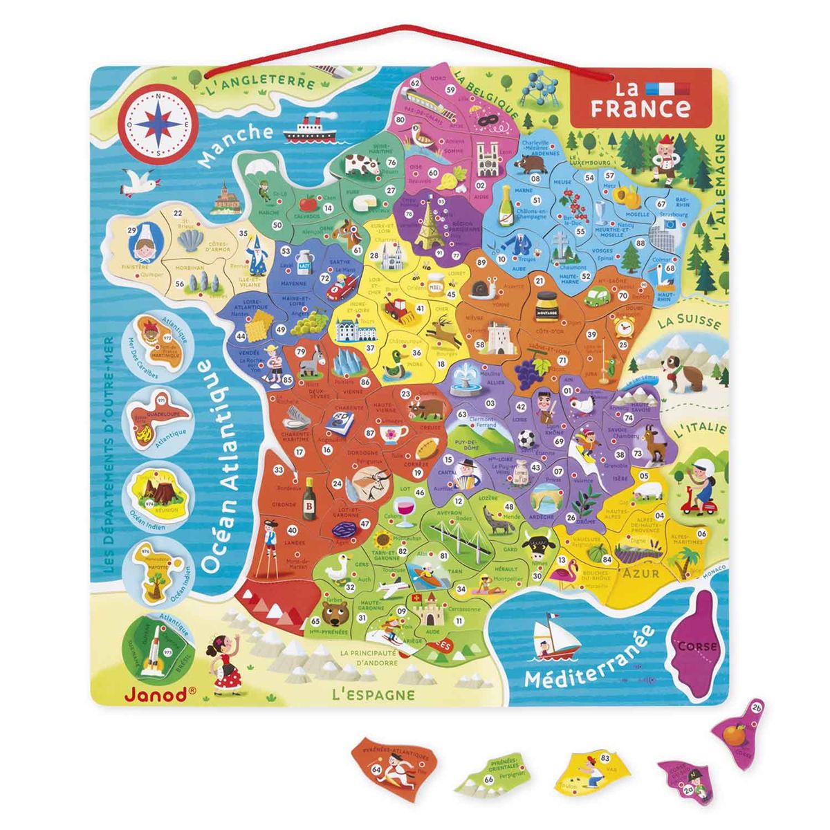 Puzzle 93 pièces : La France magnétique