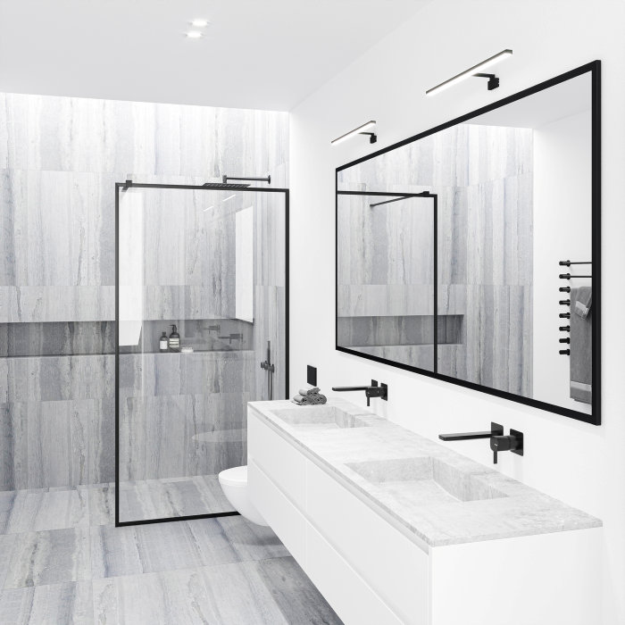 Nordlux Alvin Bath LED-væglampe sort