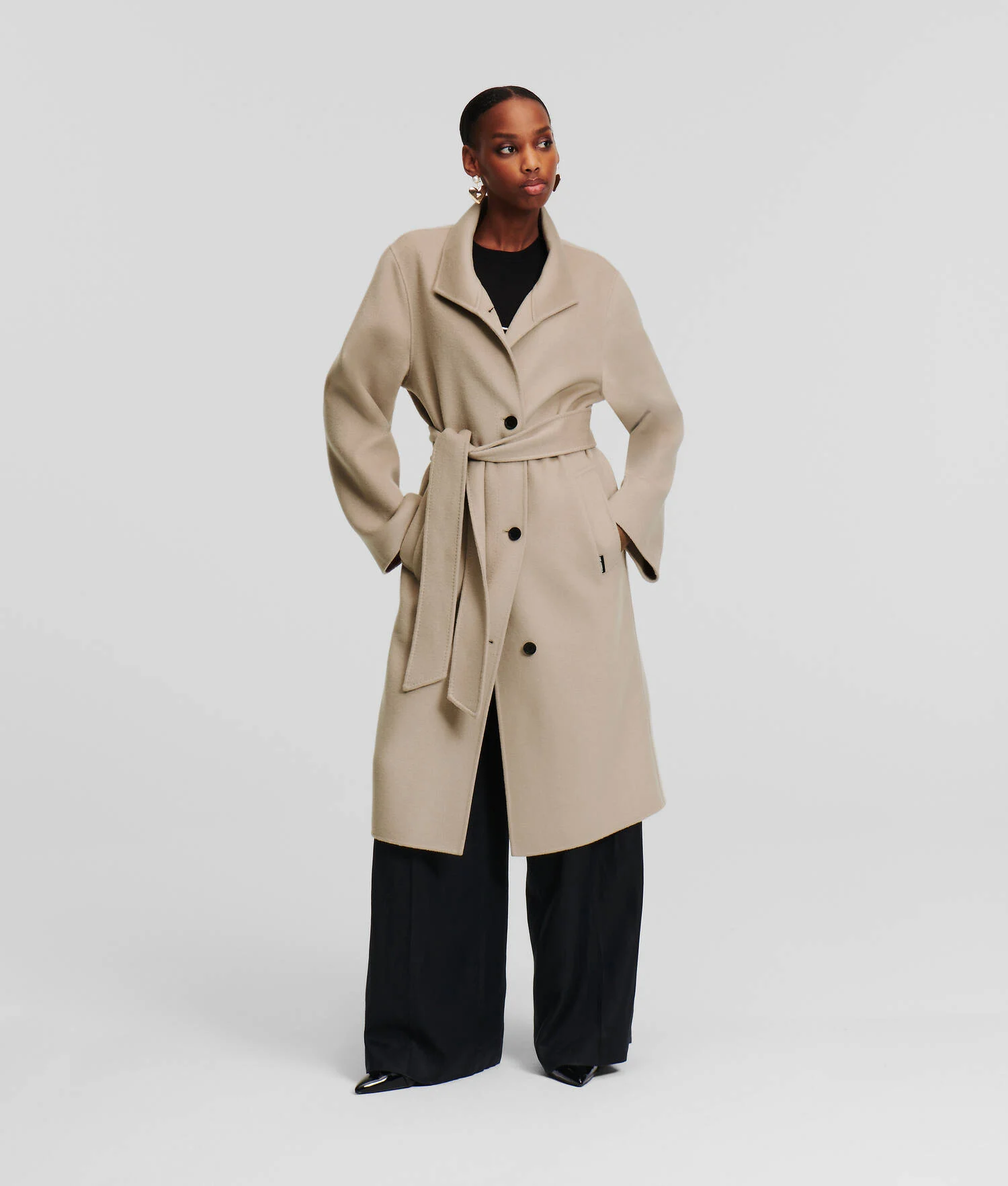 MANTEAU EN LAINE DOUCE DOUBLE FACE