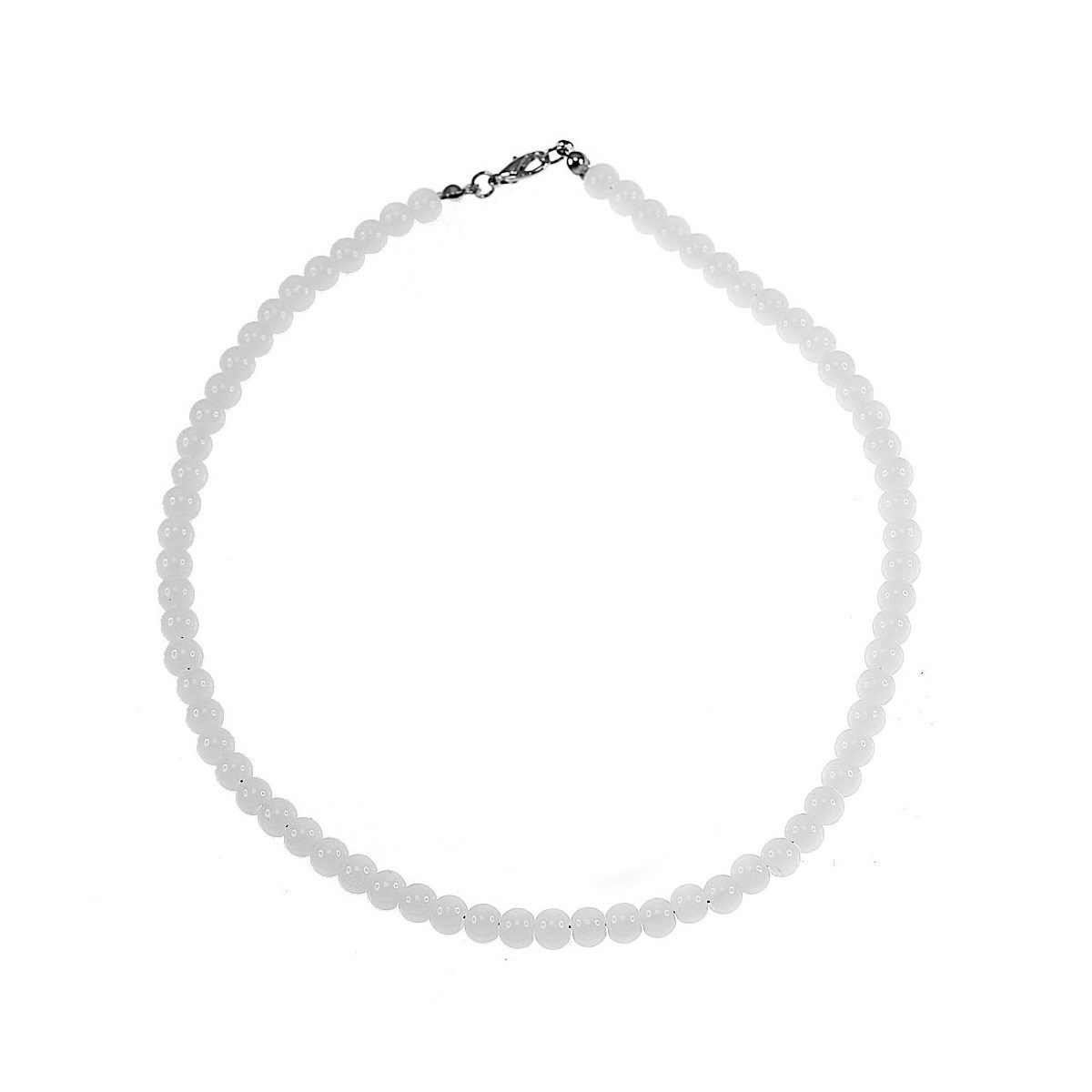 Collier blanc orné de perles de verre SC Crystal