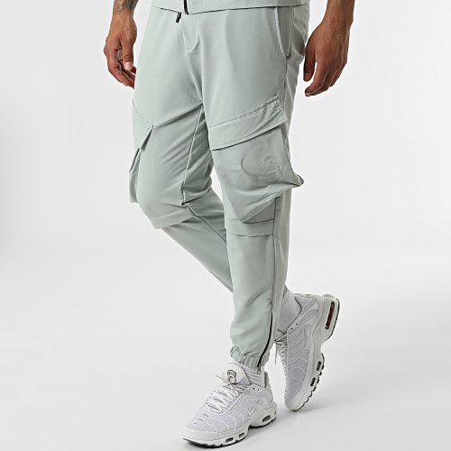 Ensemble Tee Shirt Zippé Jogger Pant F22-911T Vert Clair