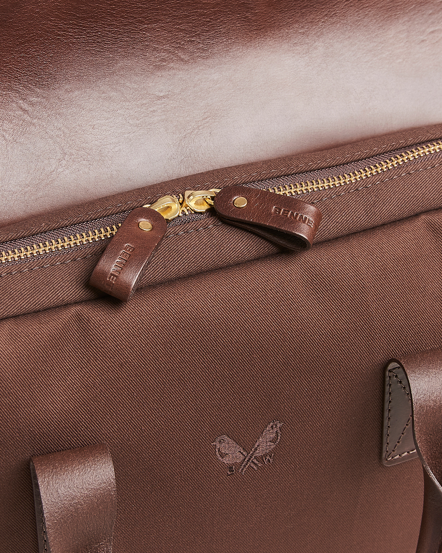 Bennett Winch Canvas Briefcase Chocolate