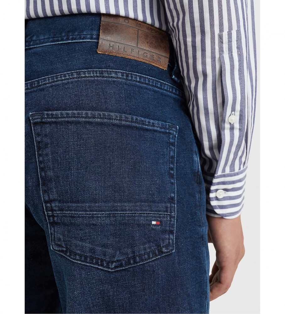 Calça jeans Tommy Hilfiger Denton reta azul desbotada