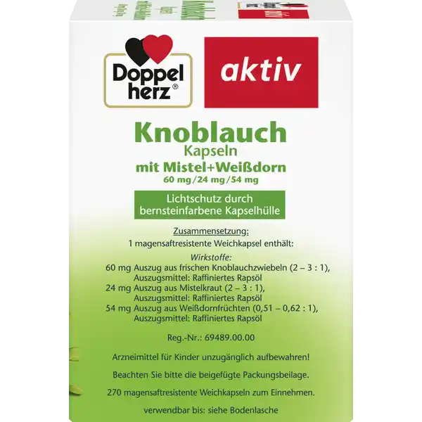 Knoblauch Kapseln mit Mistel + Weißdorn