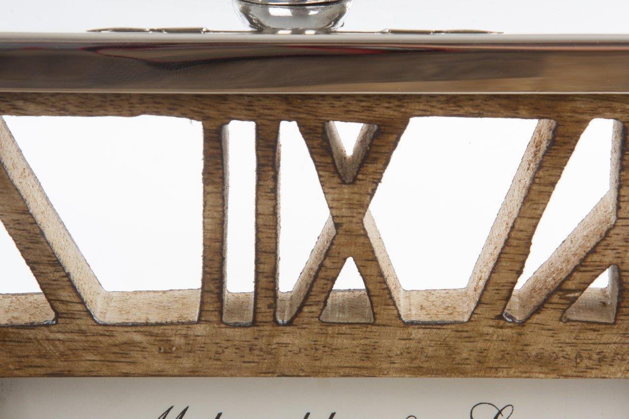 Wand-/Standuhr ARMINA - braun - 25x30 cm