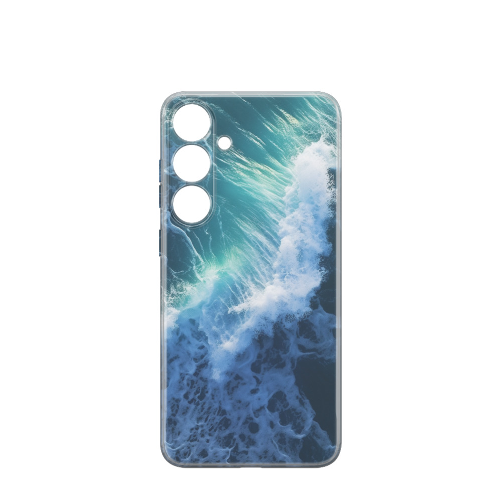 Samsung Galaxy S24 Plus Gummi Hülle Wave 1 - Blau