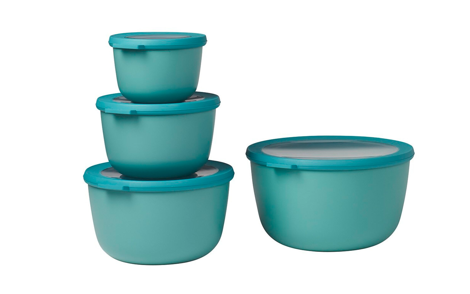 Mepal Cirqula Multischüsselset rund 4 teilig 500 / 1000 / 2000 / 3000 ml nordic blue