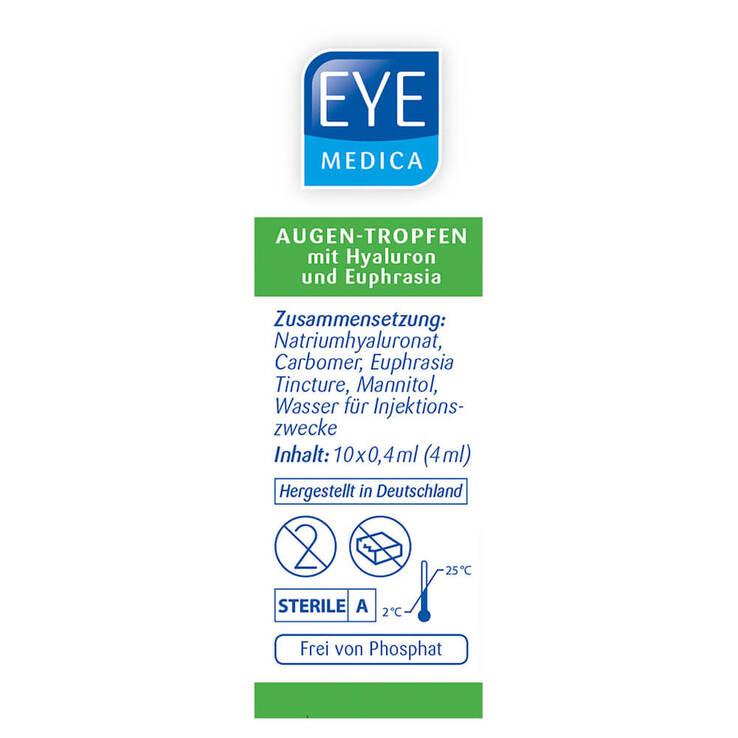 Eye Medica Euphrasia Augentrost Augentropfen, 10X0.4 ml