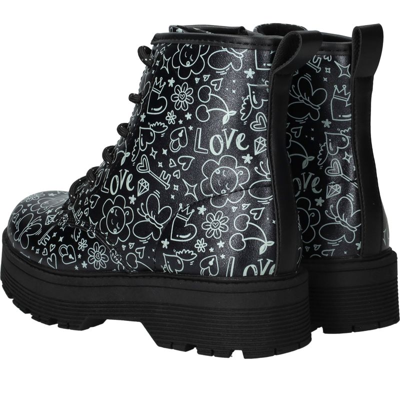 Skechers Gravlen Hi Veterboots Zwart Meisjes