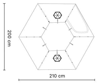 Tente d'Expedition 2/3 Personnes Samaya 2.5 Bleu