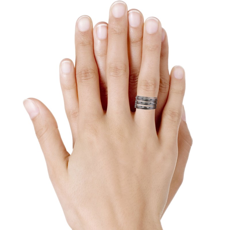 Bague Argent Rhodié Semainier