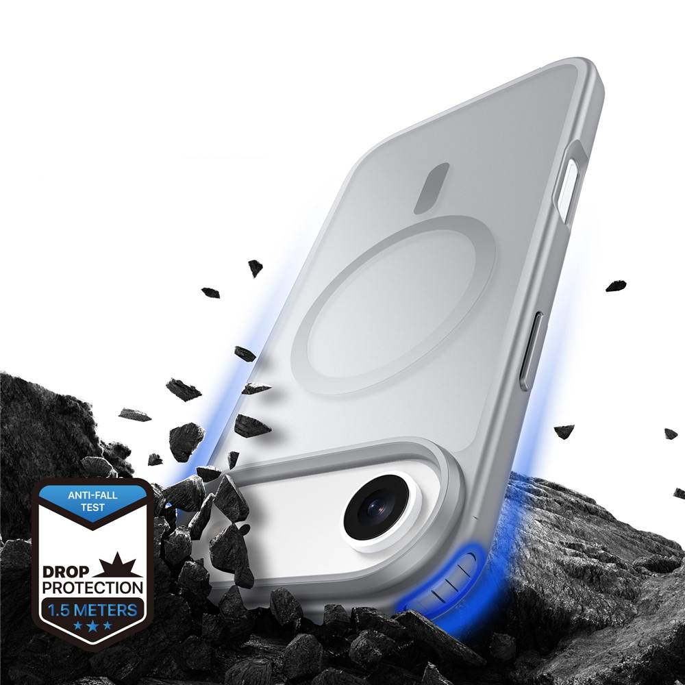iPhone Air MagSafe Hybrid Hardcase Hülle mit TPU Bumper - Grau