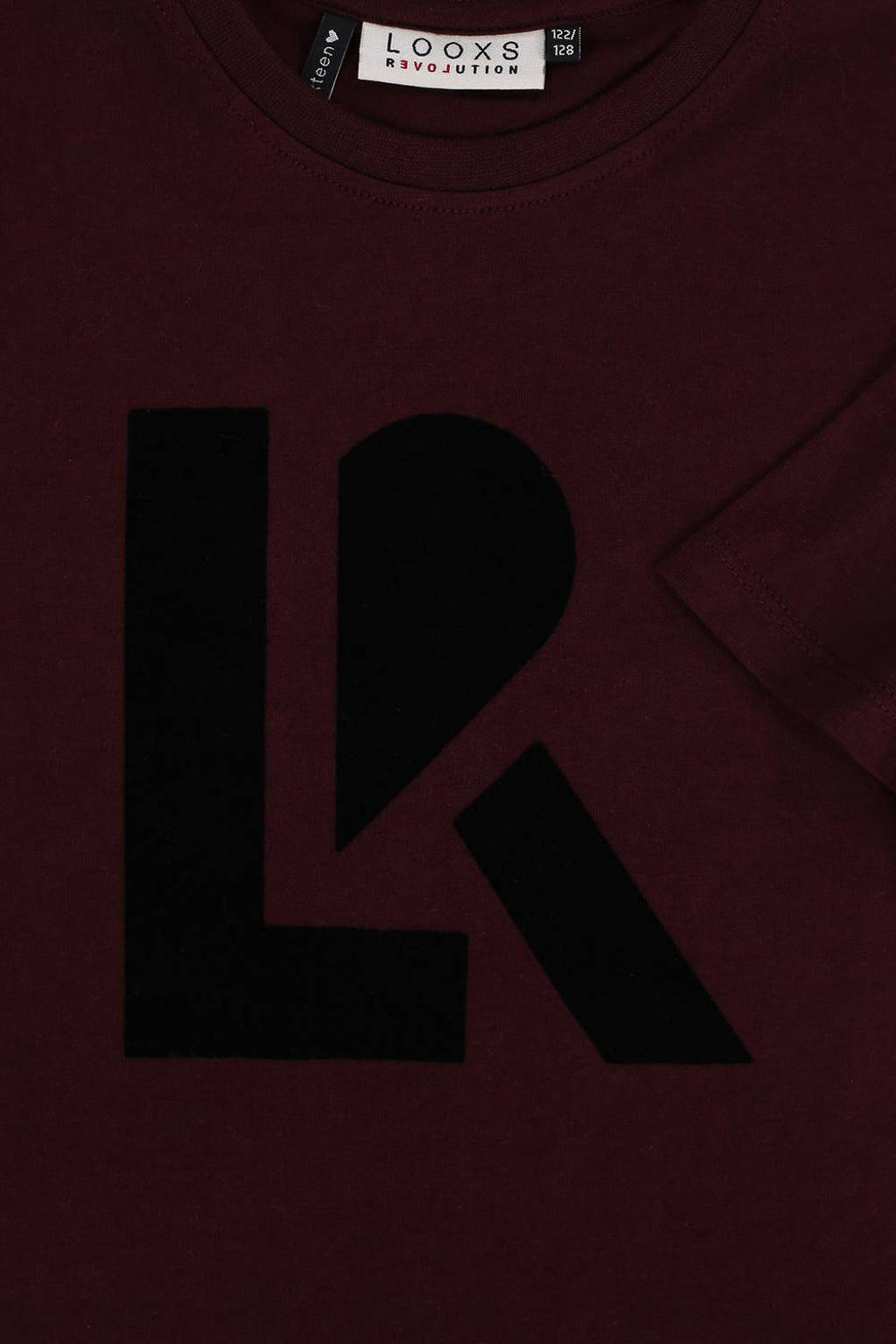 LOOXS T-shirt met printopdruk wijnrood