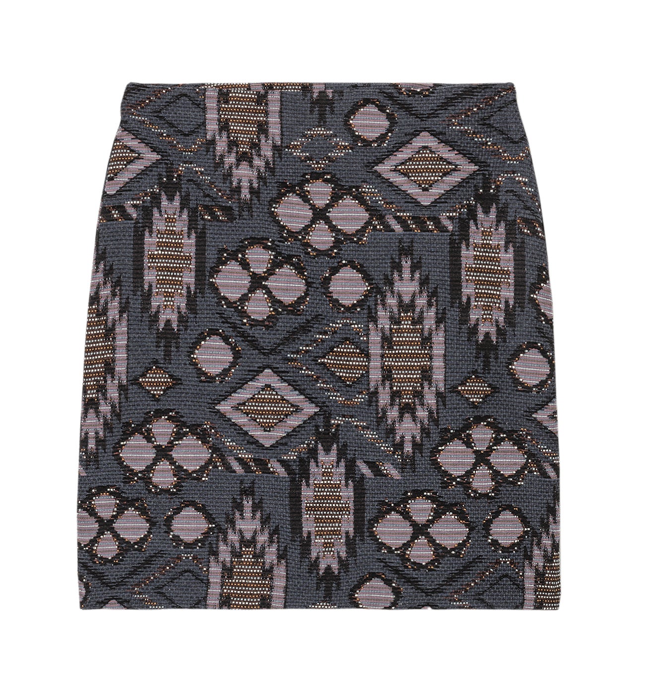 Jupe courte jacquard Femme - Imprimé multicolore