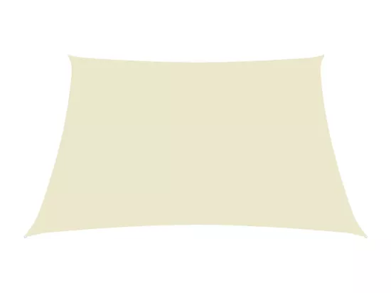 Voile de parasol tissu oxford carré 5x5 m crème