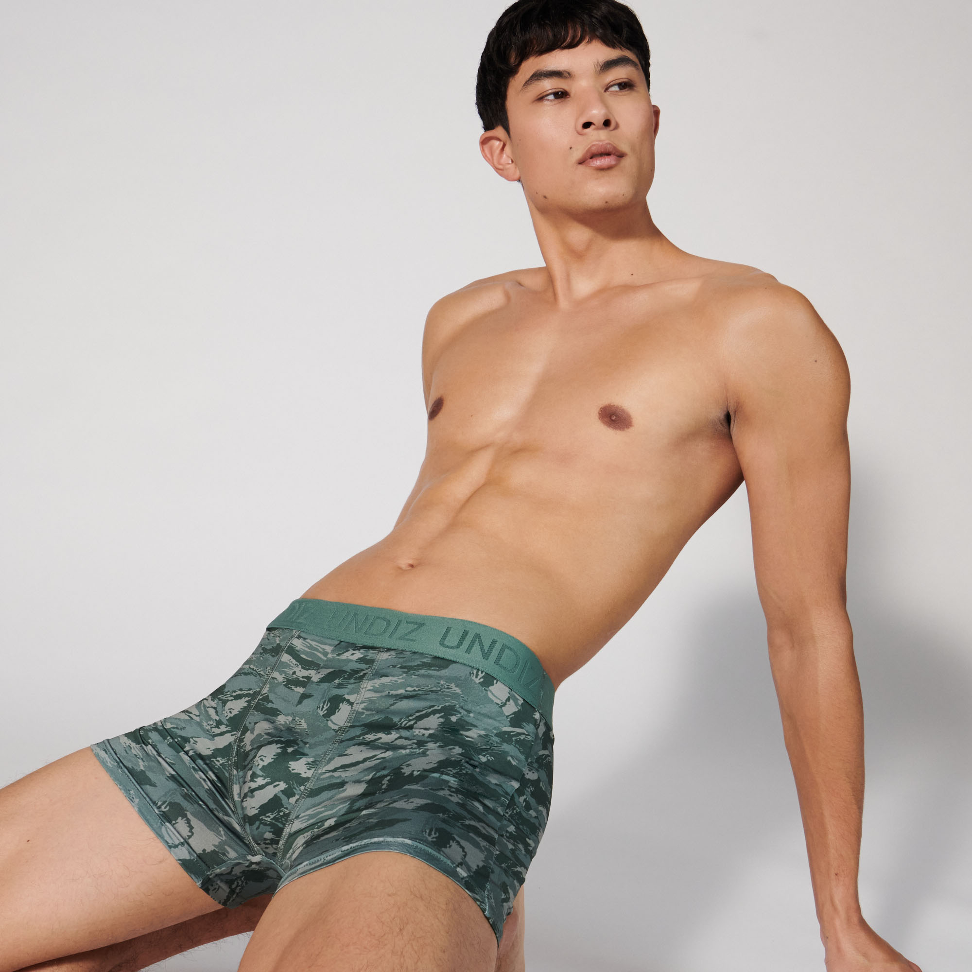 Boxer à motifs camouflages en microfibre