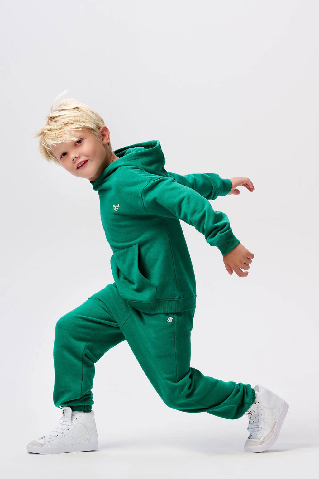 Noppies regular fit broek Nandyal van katoen felgroen