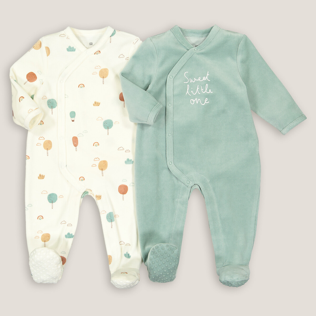 COLEÇÃO LA REDOUTE<br>Conjunto de 2 pijamas de veludo
