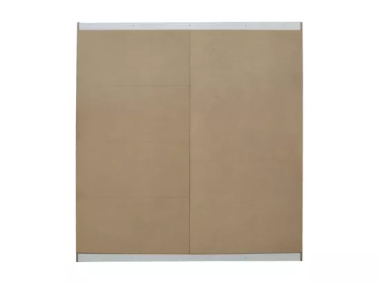 Garde Robe MILS, armoire 2 portes coulissantes avec miroir coloris chêne sonoma, idéal pour une chambre design