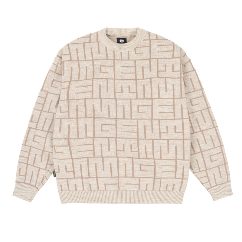 MAZE KNIT COL ROND - NATUREL