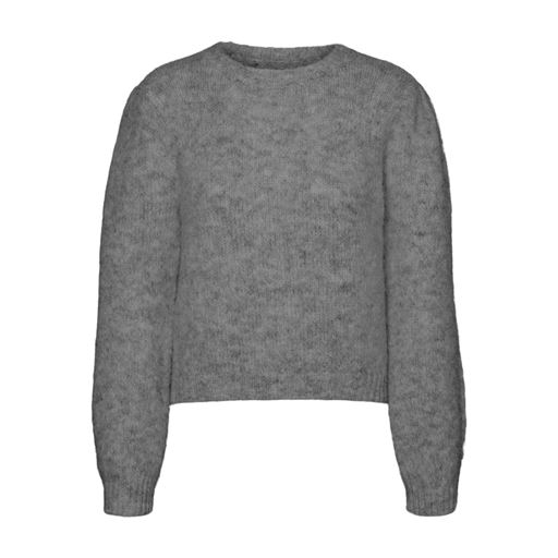 Vero Moda Novah Striktrøje, Medium Grey Melange, XL