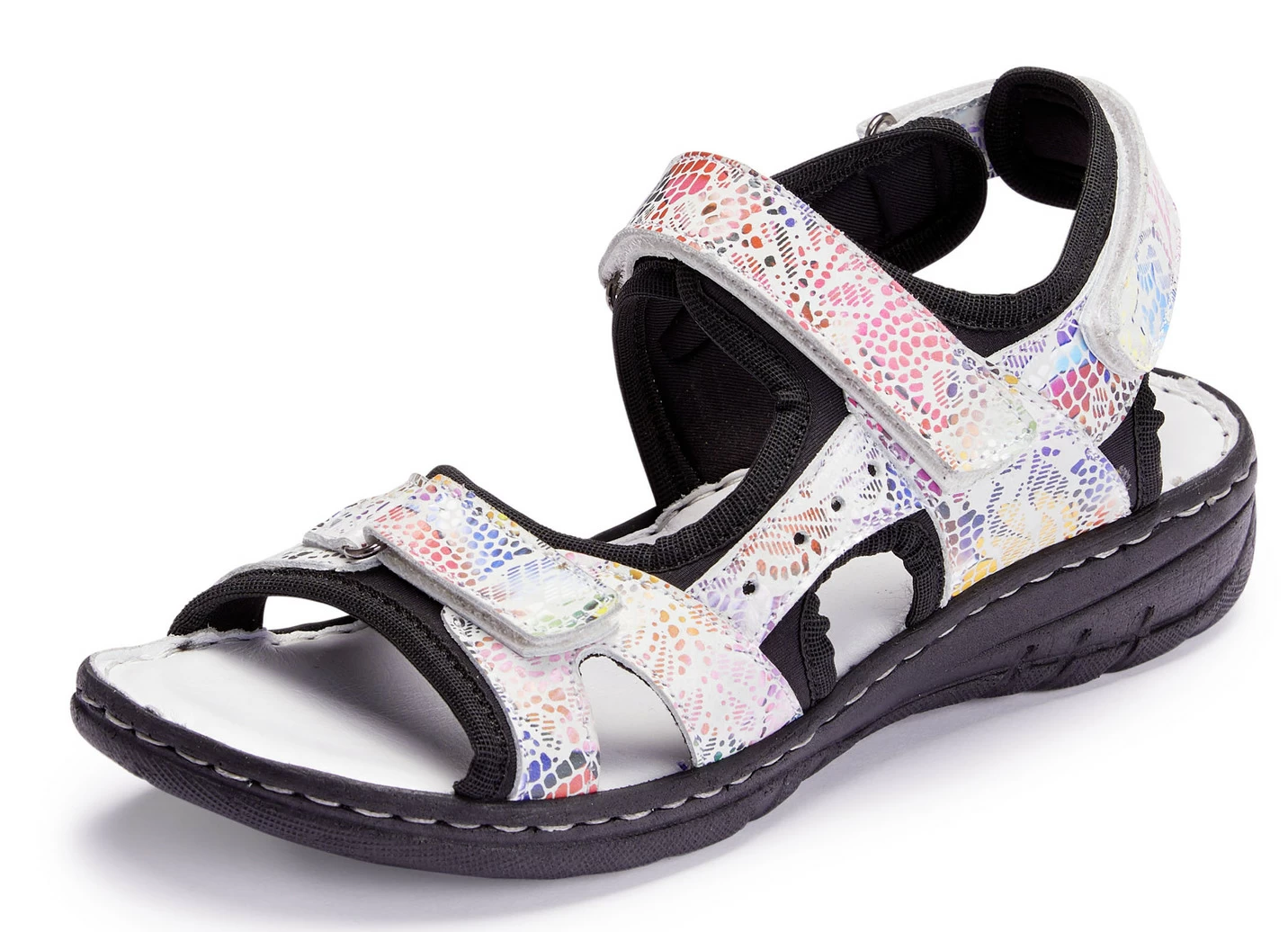 Gemini Trekking-Sandale mit bunter Floral-Prägung
