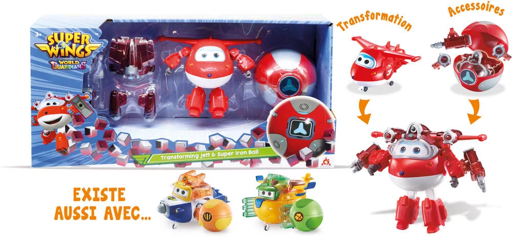 SUPER WINGS - 1 FIGURINE TRANSFORMING SAISON 6 + 1 SUPER BALLE