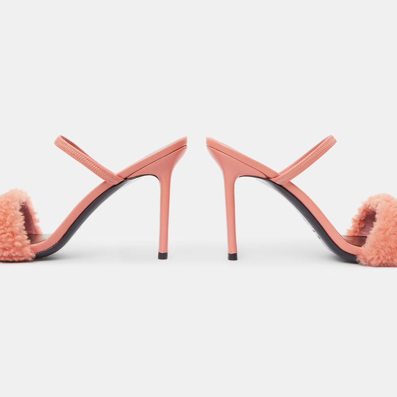 By Far Mules en Cuir Ada roses - Talon 10,5 cm