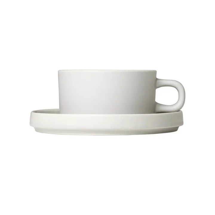 Blomus - Pilar Teetasse mit Untertasse, moonbeam (2-tlg.)