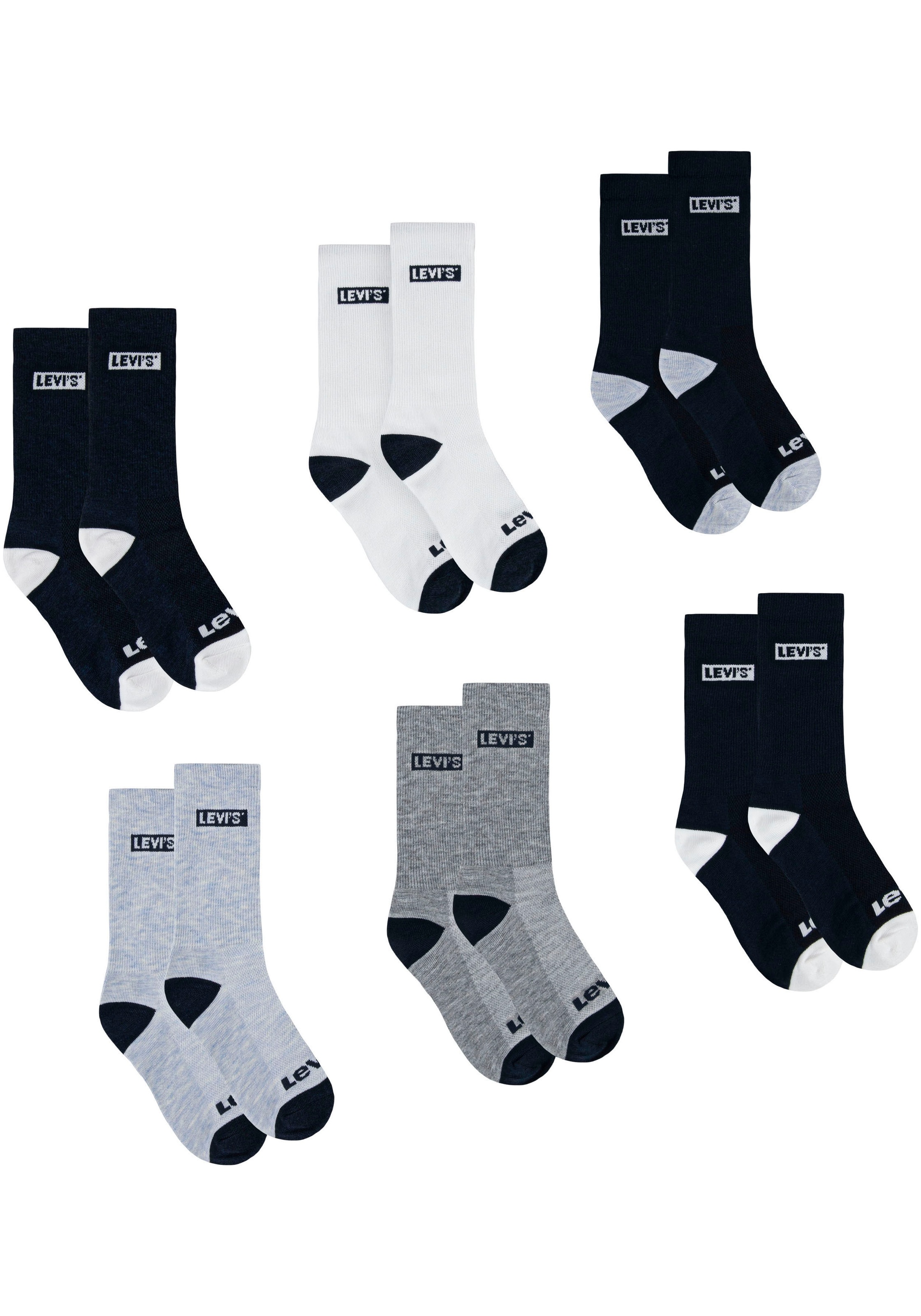 Levi's® Kids Socken »LHN BOX TAB HIGH CUT 6PK« Packung, 6 Paar tlg. UNISEX
