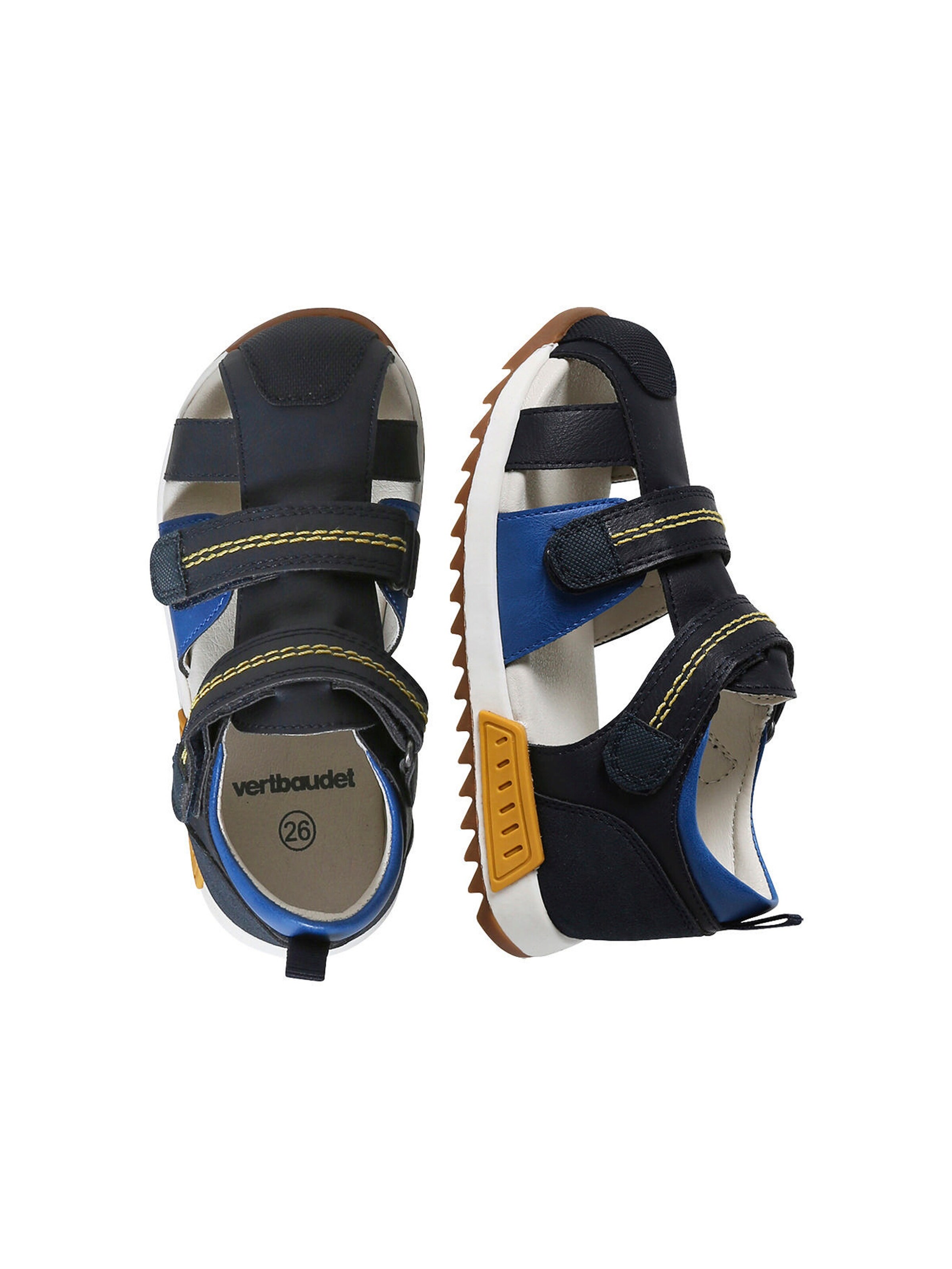 Vertbaudet Kinder Klett-Sandalen nachtblau/blau