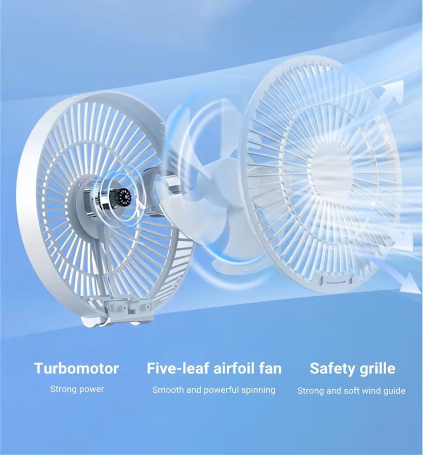 HOMTEC - USB oplaadbare ventilator