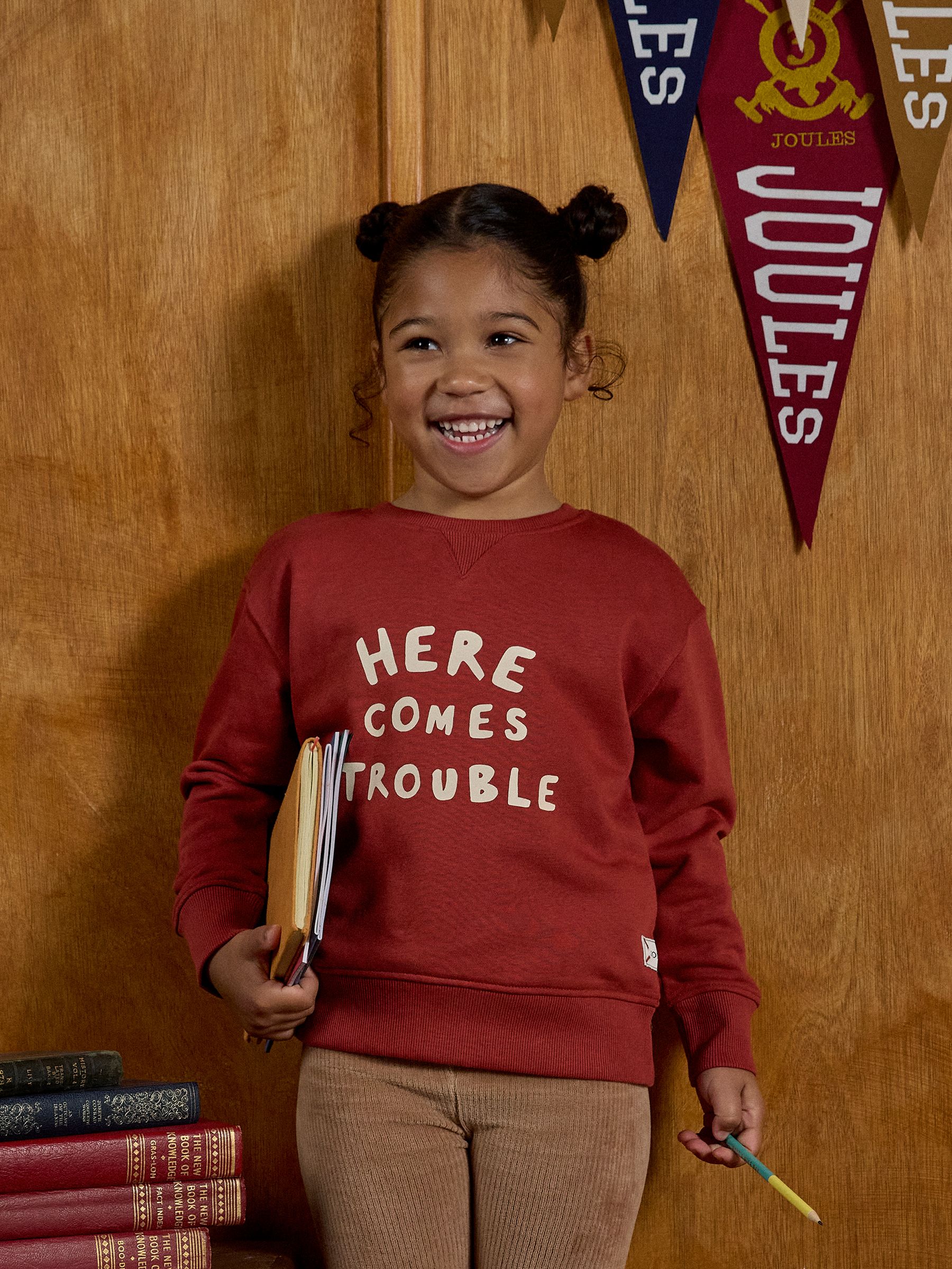Roestrood - Joules Kids' Sundaze Slogan Crew Neck Sweatshirt
