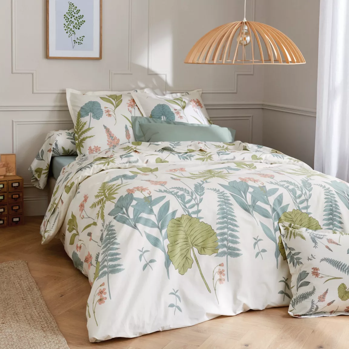 Taie de traversin percale de coton (L200 cm) Féerie Multicolore