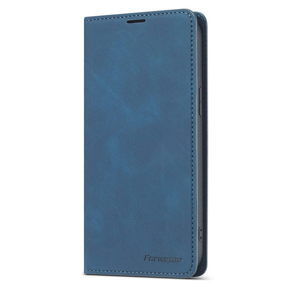 iPhone 13 Vintage Leder Tasche Flip Cover Fashion Design - Dunkelblau