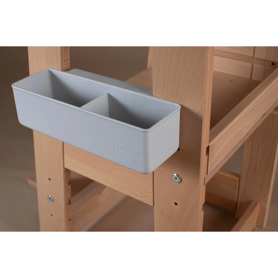 tiSsi® Aufbewahrungsbox  Kreidebox für Lernturm FELIX grau