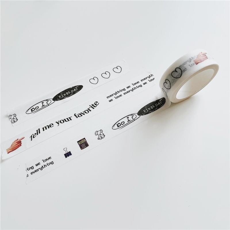 CraftmadeDIY - Afplaktape met print (verschillende ontwerpen)