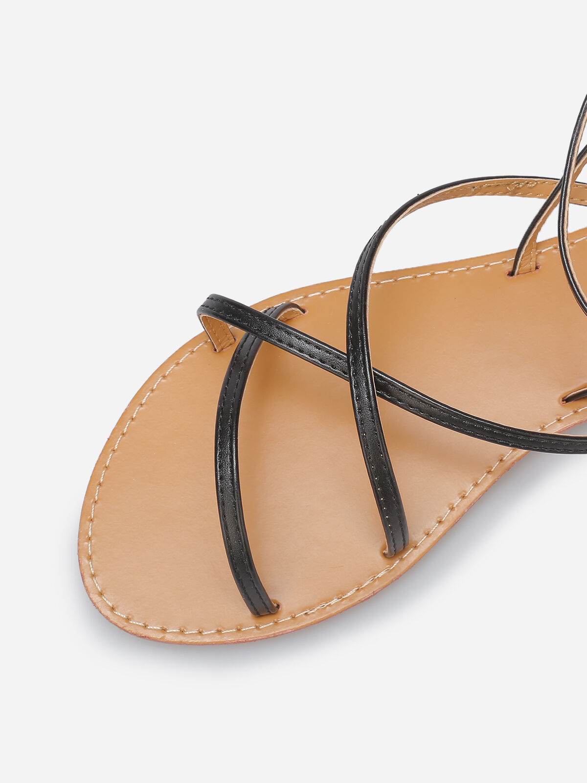 Nu-pieds à brides fines- Noir