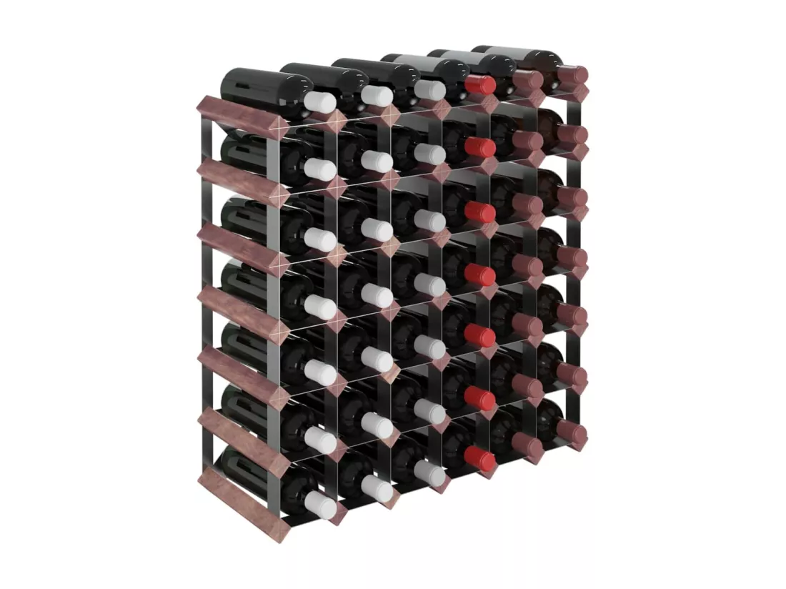 Casier à bouteilles pour 42 bouteilles Marron Bois pin solide