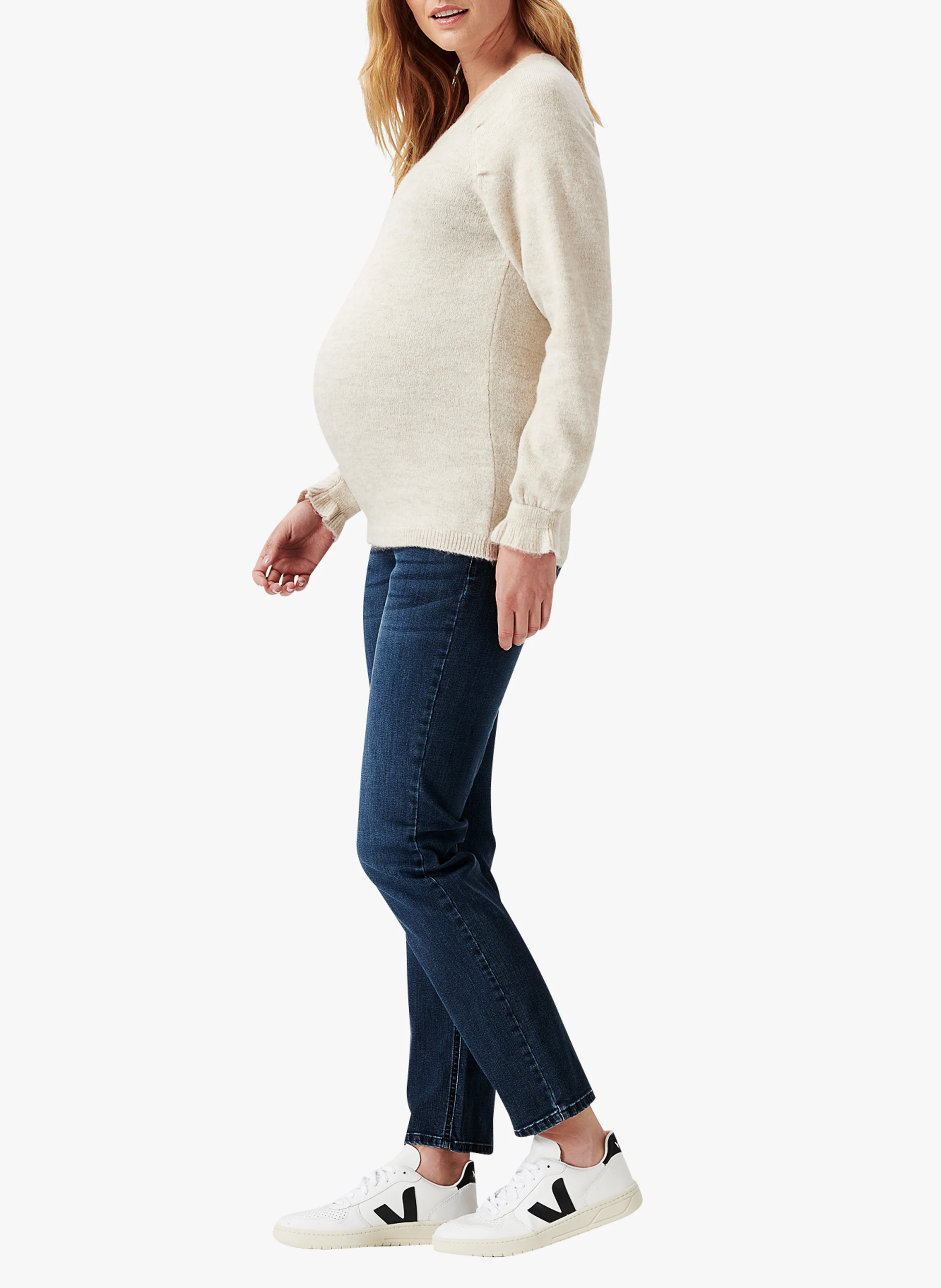 PIERZ - Pull de grossesse à manches volants | Beige
