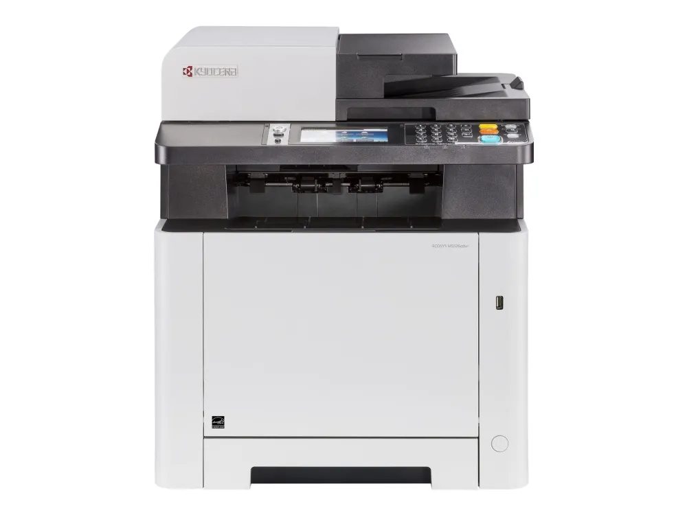 Kyocera ECOSYS M5526cdw - Multifunktionsprinter - farve - laser - Legal (216 x 356 mm)/A4 (210 x 297 mm) (original) - A4/Legal (medie) - op til 26 spm (kopiering) - op til 26 spm (udskriver) - 300 ark - 33.6 Kbps - USB 2.0, Gigabit LAN, USB vært, Wi-