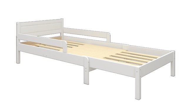 GOODproduct Kinderbett »Hero, Massivholzbett, ausziehbar von 140 bis 200 cm, FSC®« 90cm Breite, 140-200cm Liegefläche,  massive Kiefer, mit Lattenrost, zeitlose Optik,  Rausfallschutz