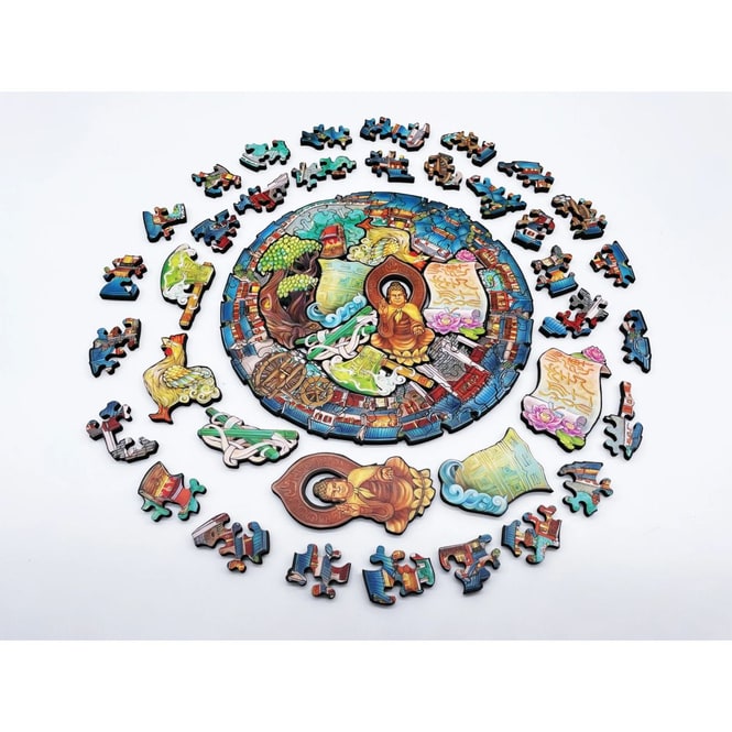 WoodiPu - Holzpuzzle - Budis - 57 Teile