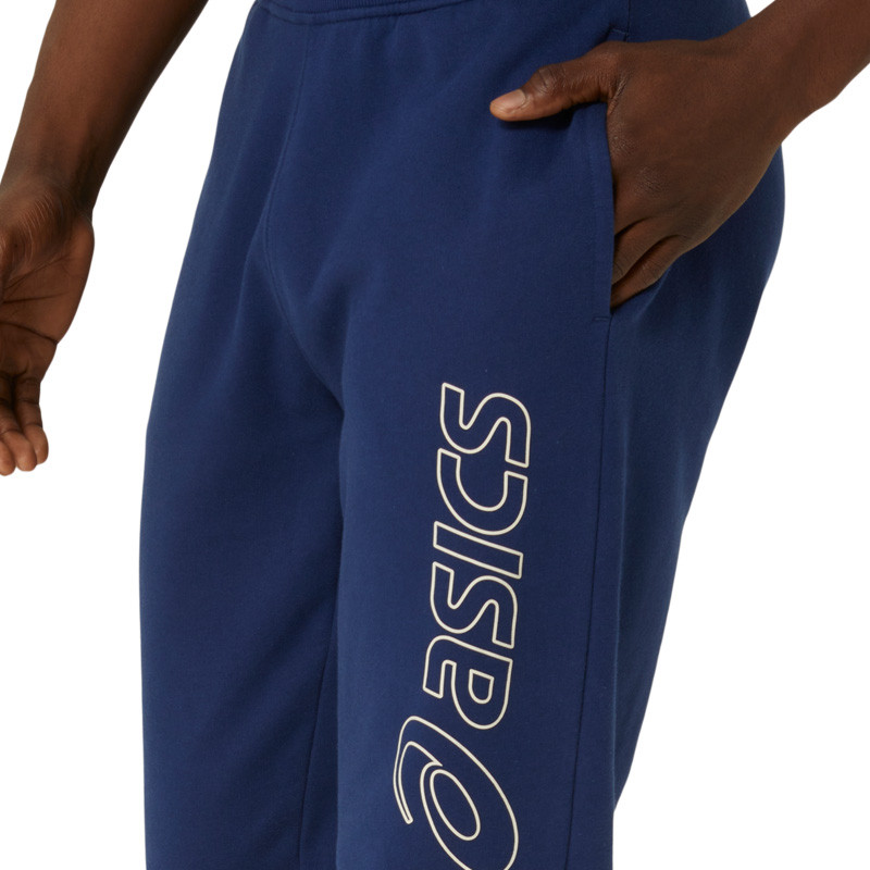 Pantalon de survêtement Asics en molleton bleu marine logo sweatpant