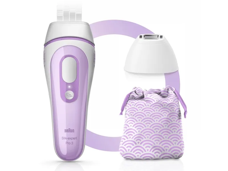 Braun Silk-expert Pro 3 PL3132 - Hårfjerningssystem - hvid/lilla - med Venus Divine barbermaskine